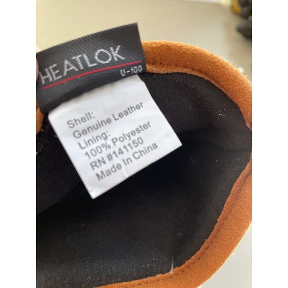 Hand Armor Premium Deerskin Leather Gloves Large 100GR Heatlok Brown Orange NEW - Picture 5 of 5